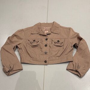 Taupe Cropped Jacket